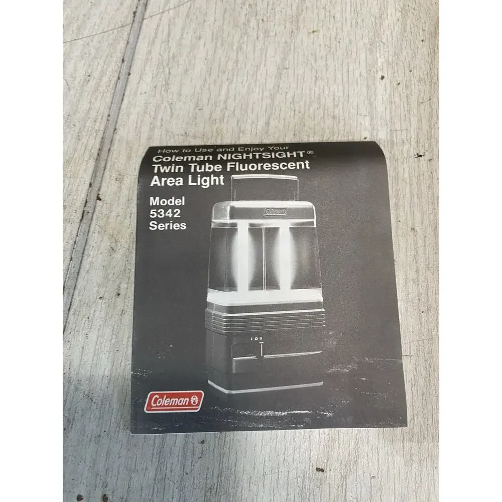 Coleman Fluorescent Twin Tube Lantern 6V Battery Reflector 5342A700